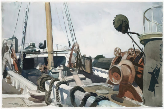 Approaching a City: Edward Hopper's Urban Solitude and Architectural Poetry - Deck of a Beam Trawler, Gloucester by Edward Hopper