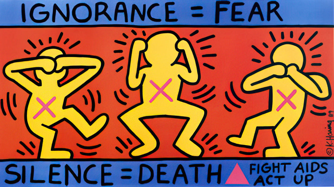 Artists Like Keith Haring: 10 Influential Figures in Pop Art, Street Art, and Graphic Activism - IGNORANCE FEAR 1989 by Keith Haring