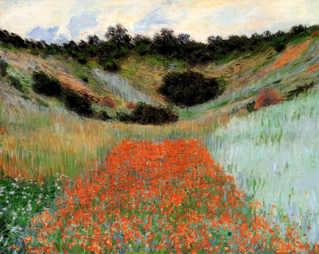 Atelier Monet: Inside the Studio Where Impressionism Was Born - Poppy Field in a Hollow near Giverny by claude monet