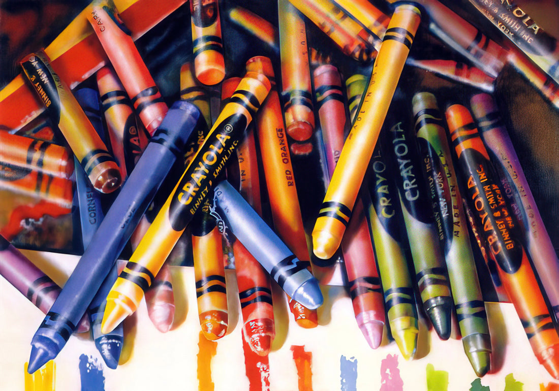 Audrey Flack Framed Art Print: A Collector's Guide to Photorealism & Pop Art Legacy - CRAYOLA 1973 by Audrey Flack