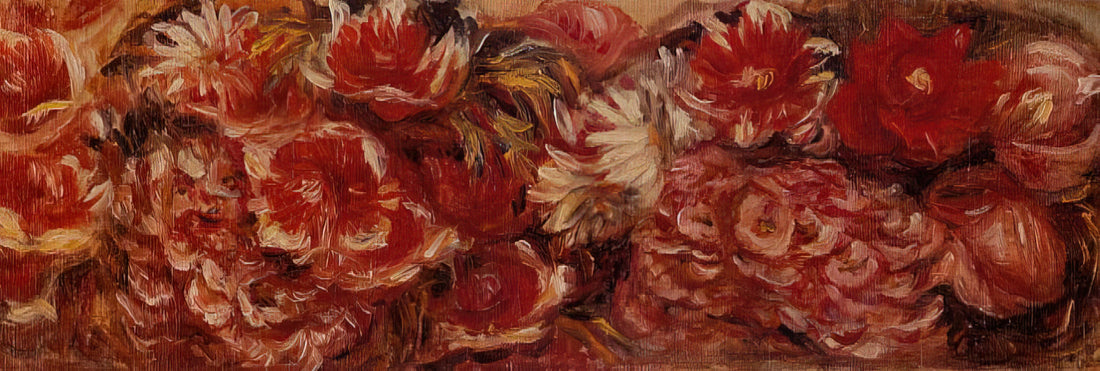 Auguste Renoir Self Portrait: An Intimate Glimpse into the Impressionist Master's Artistic Journey - Floral Headband by Pierre-Auguste Renoir