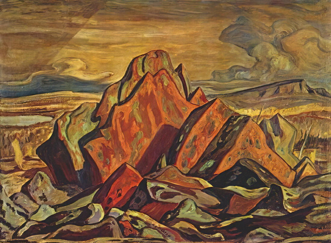 Ay Jackson Prints: Capturing the Canadian Landscape Through the Group of Seven's Vision - Hills at Great Bear Lake - 1953 by A.Y. Jackson