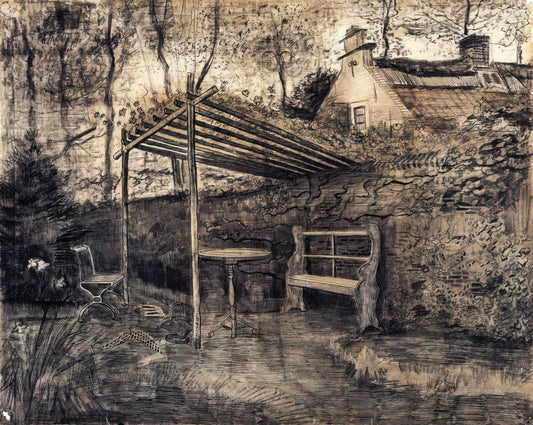 BBC Van Gogh: How a Documentary Series Transformed Public Perception of a Tormented Genius - The Garden of the Parsonage with Arbor by Vincent van Gogh