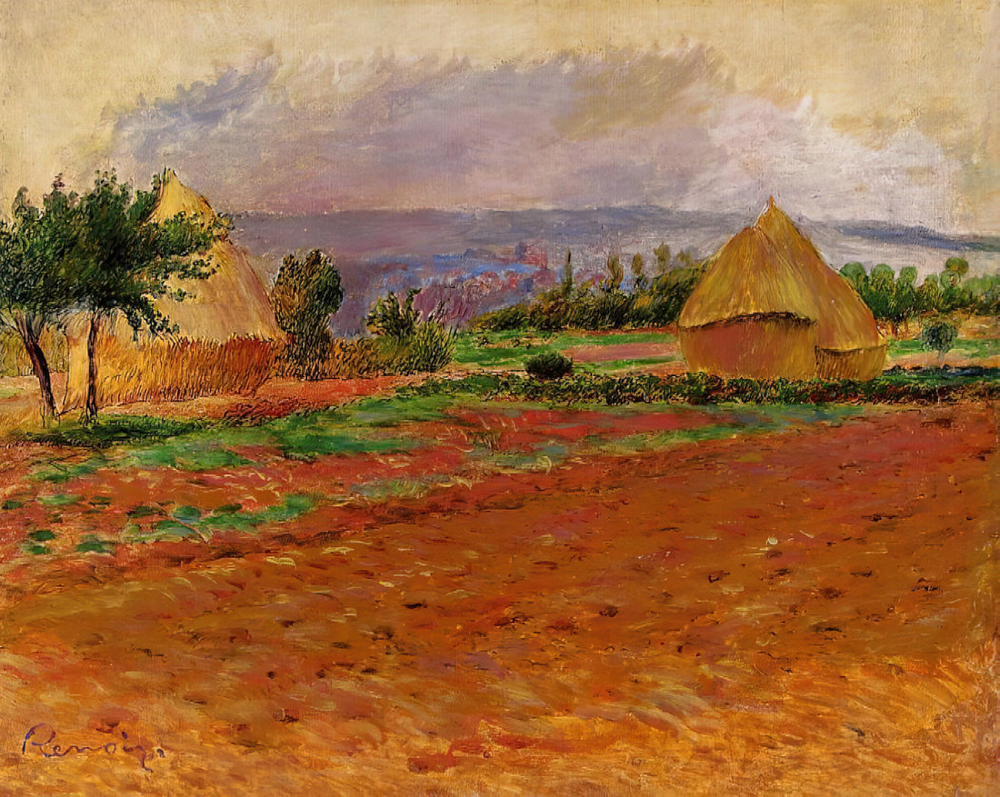 Ball at the Moulin de la Galette: Renoir's Masterpiece of Parisian Life - Field and Haystacks by Pierre-Auguste Renoir