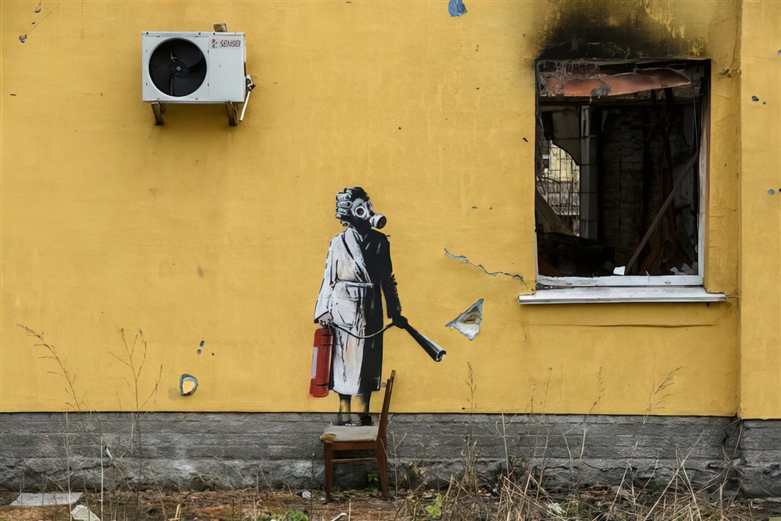 Banksy Queen: Decoding the Street Artist's Royal Satire and Cultural Commentary - HOSTOMEL PROSKURIVSKA 2 2022 by Banksy