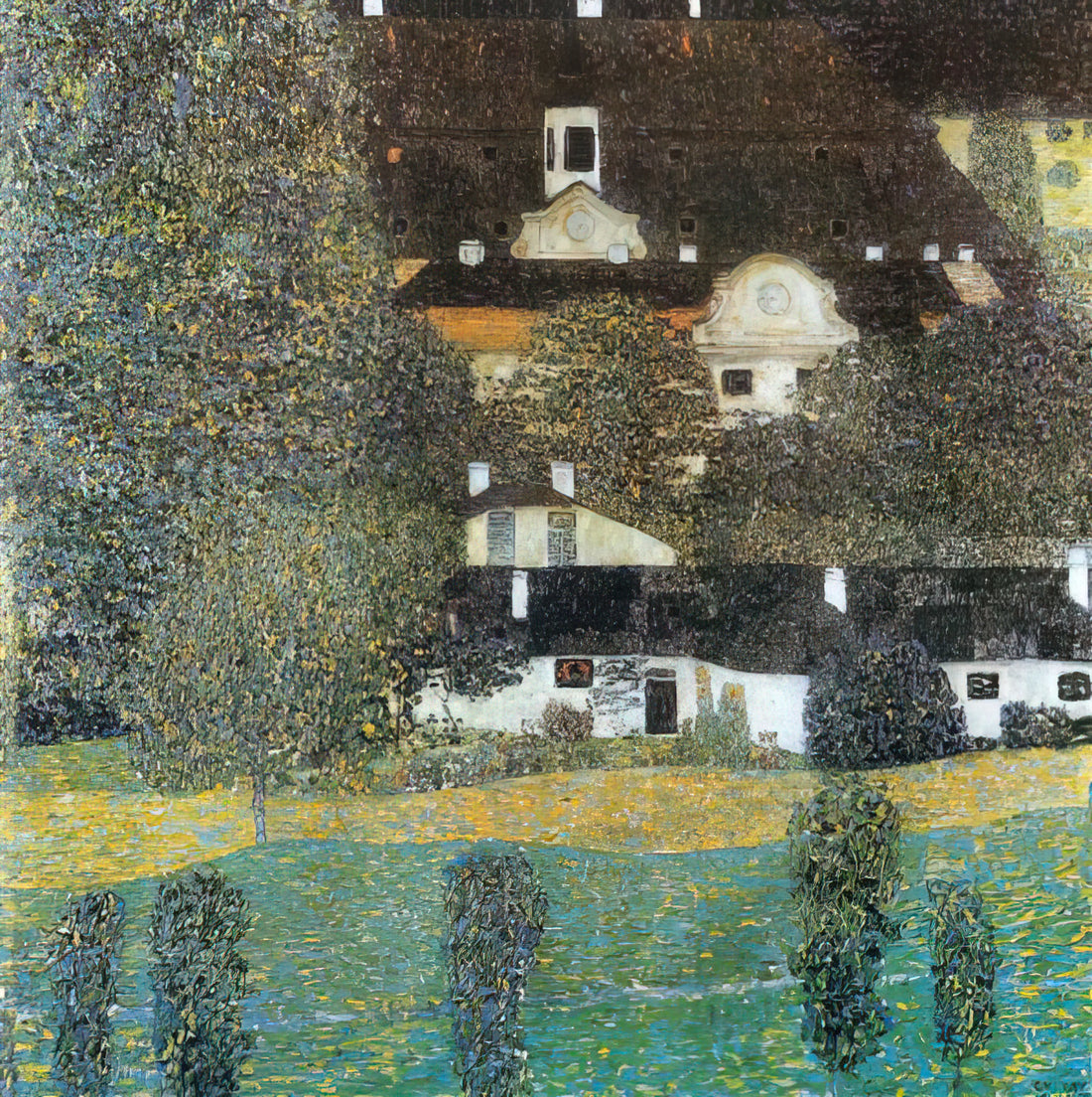 Belvedere 21 Klimt: Exploring Gustav Klimt's Legacy at Vienna's Modern Art Museum - SCHLOSS KAMMER AM ATTERSEE II 1909 by Gustav Klimt