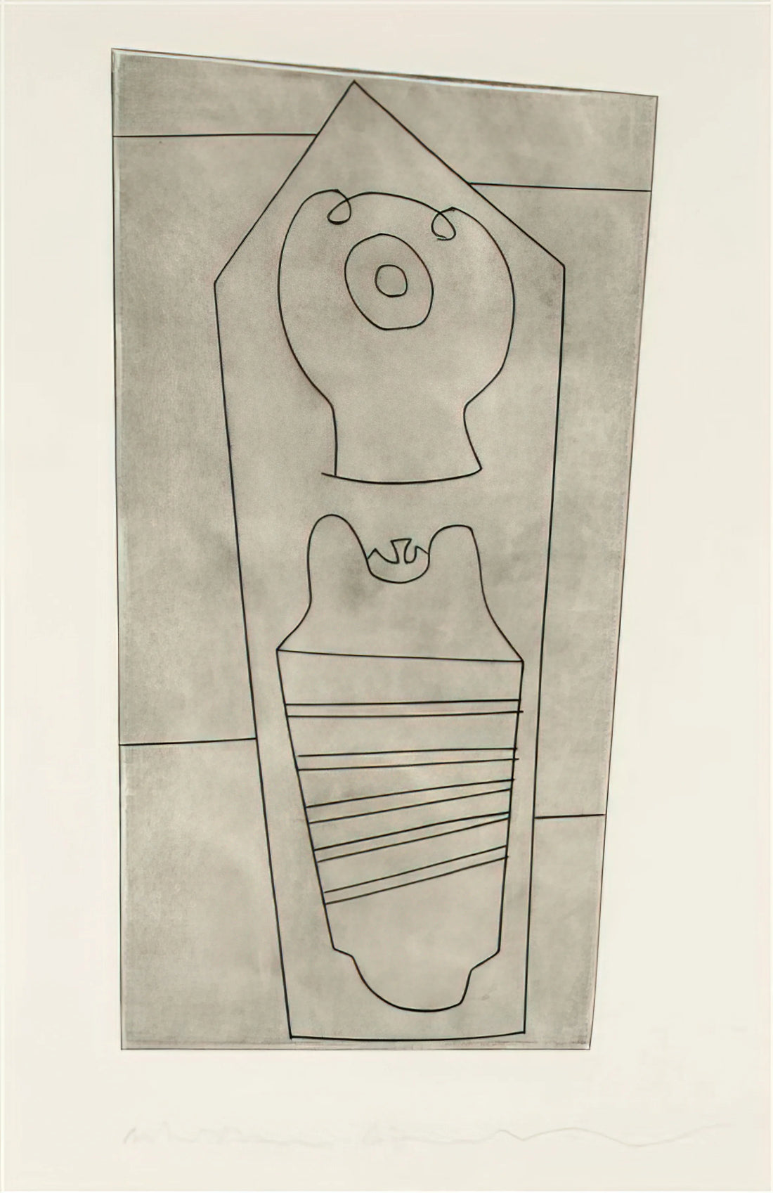 Ben Nicholson and Fred Murray: The Collaborative Wall Painting That Redefined British Modernism - Turkish form - 1967 by Ben Nicholson