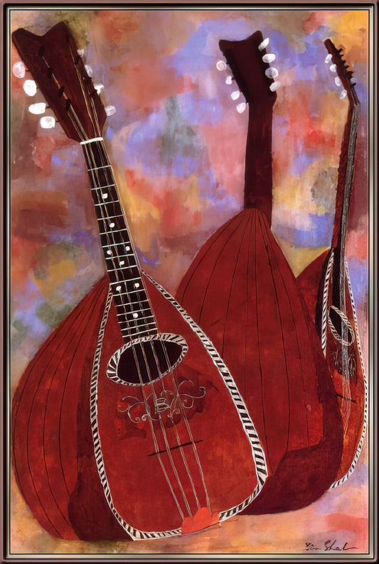 Ben Shahn Gallery: Exploring the Social Realist's Enduring Legacy Through Art Prints - THREE LUTES by Ben Shahn