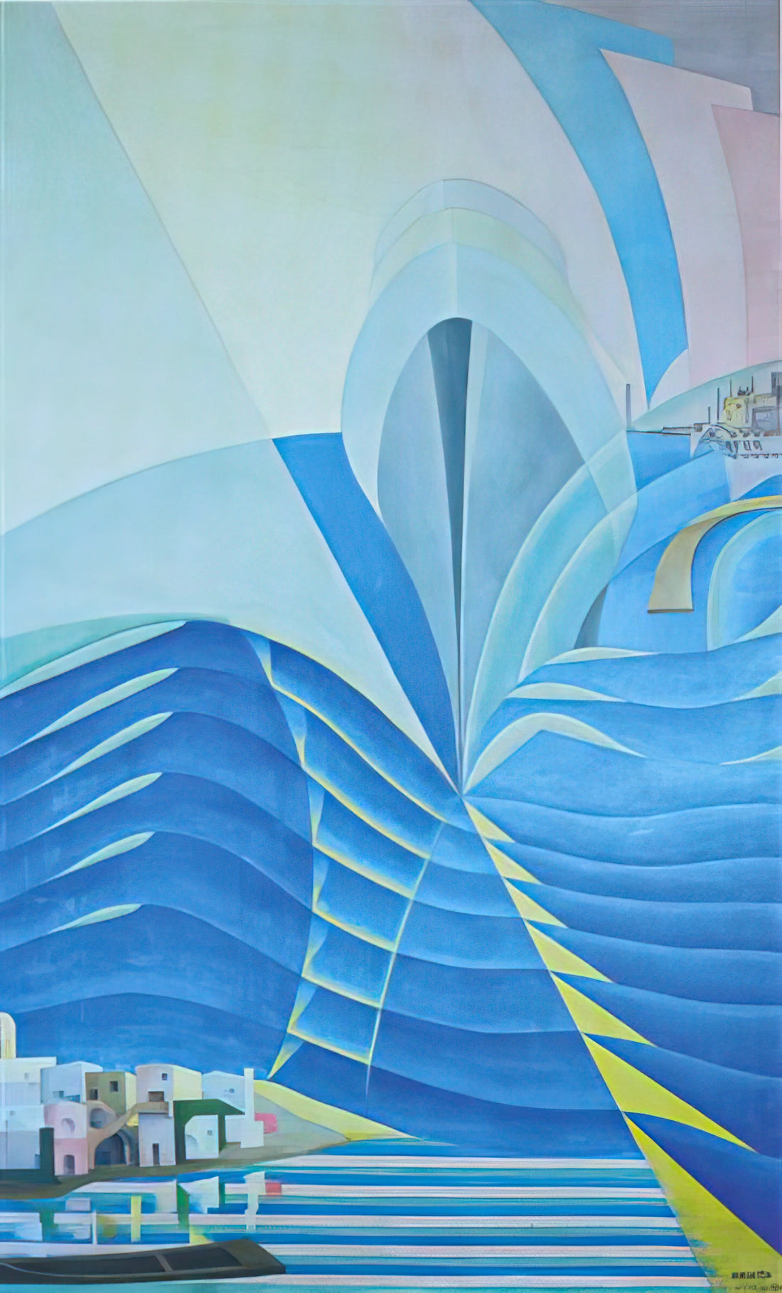 Benedetta Cappa Brushed Aluminum Print: Futurist Legacy in Modern Art Reproduction - Synthesis of Marine Communications - 1934 by Benedetta Cappa