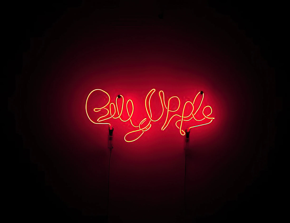 Billy Apple® Acrylic Print: The Ultimate Guide to Owning a Contemporary Art Icon - Neon Signature Red - 1967 by Billy Apple