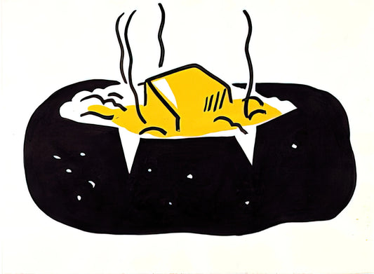 Blam by Roy Lichtenstein: Decoding the Pop Art Masterpiece - BAKED POTATO 1962 1 by Roy Lichtenstein