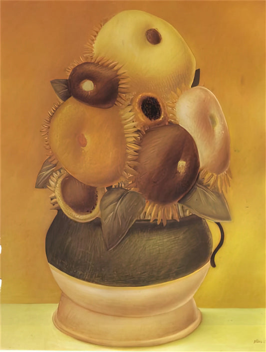 Botero Original for Sale: Understanding Authenticity, Value, and Collecting Opportunities - SUNFLOWERS by Fernando Botero