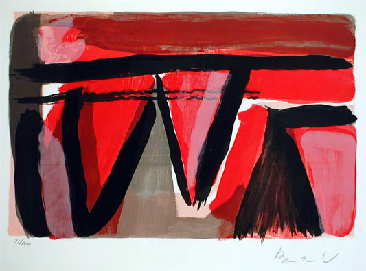 Bram van Velde Framed Canvas Print: A Collector's Guide to Abstract Expressionist Art - Braises - 1980 by Bram van Velde