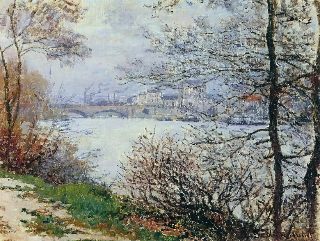 Branch of the Seine Near Giverny 1897: Monet's Poetic Study of Light and Water - The Banks of the Seine, Ile de la Grande-Jatte by claude monet