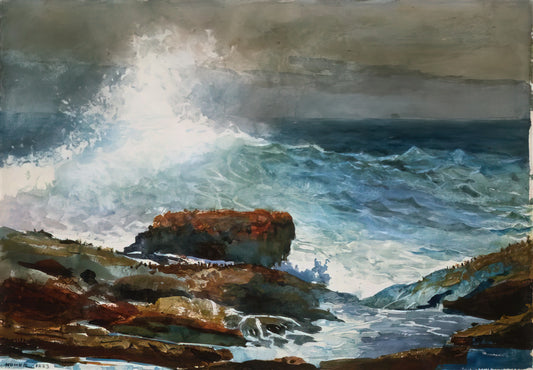 Breezing Up Print: Winslow Homer's Masterpiece of American Maritime Art - INCOMING TIDE SCARBORO MAINE by Winslow Homer