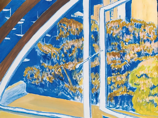 Brett Whiteley Canvas: The Artist's Signature Medium and Legacy in Australian Art - The Window, Lavender Bay - 1980 by Brett Whiteley