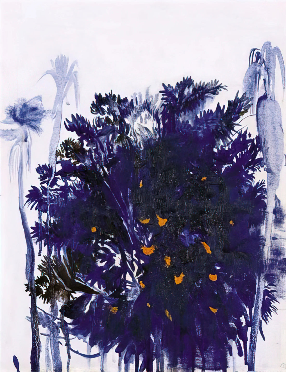 Brett Whiteley Prints: A Collector's Guide to Australia's Iconic Expressionist - Moreton Bay Fig and Palm Trees - figurative by Brett Whiteley
