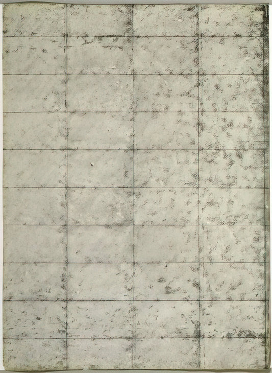 Brice Marden Art: The Meditative Minimalism of a Modern Master - Untitled Black and Cream Grid - 1964 by Brice Marden