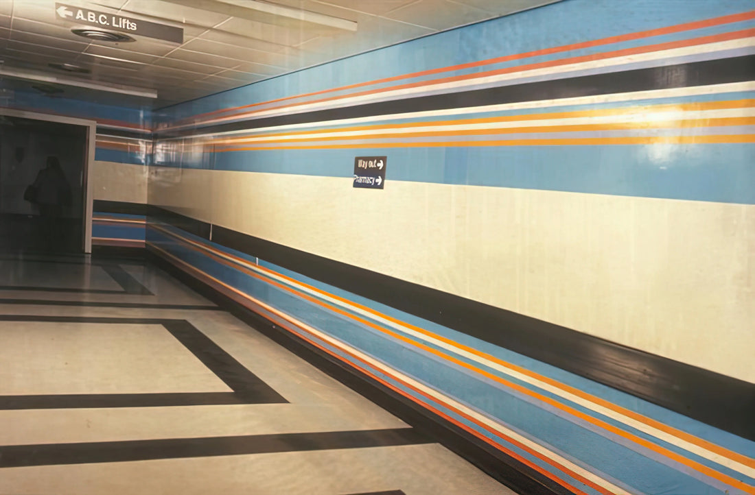 Bridget Riley Black and White Paintings: The Optical Revolution of Op Art - ROYAL LIVERPOOL HOSPITAL INSTALLATION 1983 by Bridget Riley