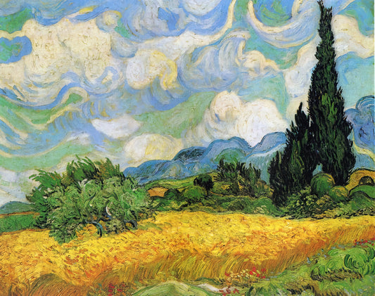 Café Terrace at Night Reproduction: A Guide to Van Gogh's Masterpiece - Wheat Field with Cypresses at the Haude Galline near Eygalieres by Vincent van Gogh
