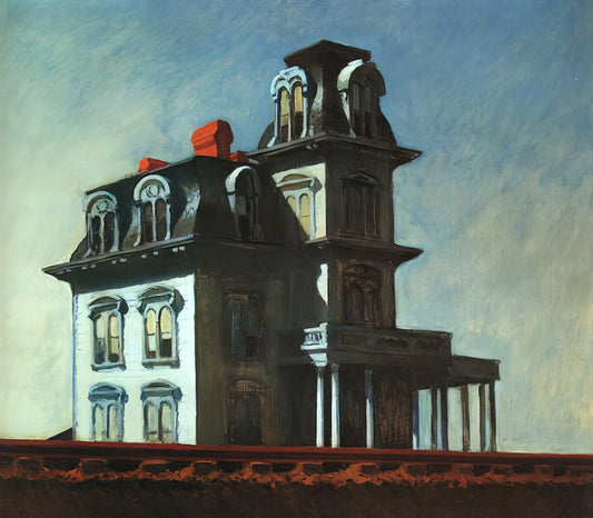 Cape Cod Evening by Edward Hopper: An Iconic American Masterpiece - House by the Railroad by Edward Hopper