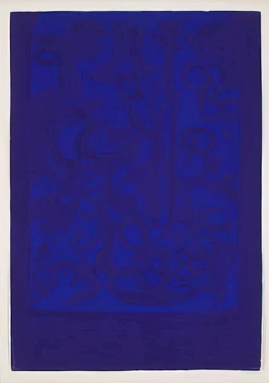 Carla Accardi Print: A Guide to the Italian Avant-Garde Artist's Seminal Works - Blue Viola - 1962 by Carla Accardi