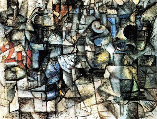 Carlo Carrà Canvas: Exploring the Master of Italian Modernism - RITMI DI OGGETTI 1911 by Carlo Carra