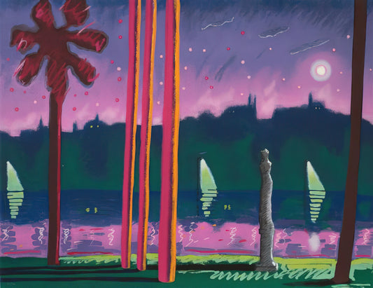Carlos Almaraz Posters: Capturing the Vibrant Spirit of Chicano Neo-Expressionism - Suave Como La Noche - 1982 by Carlos Almaraz