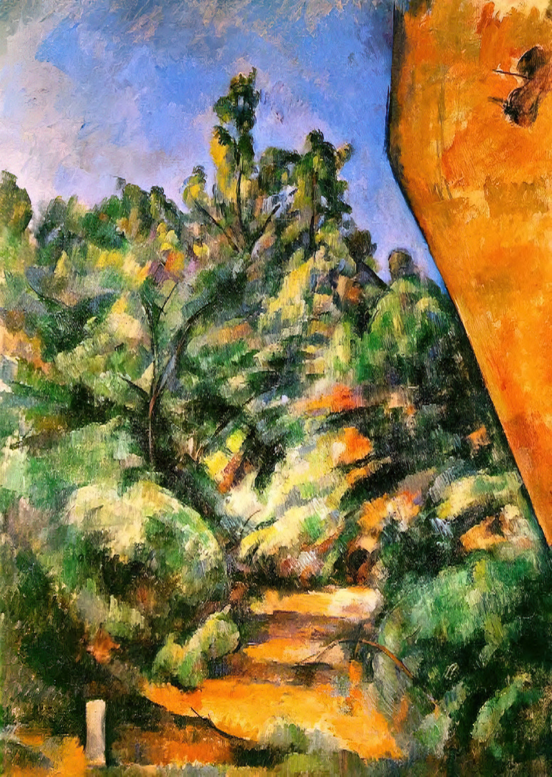Cézanne Art Prints: The Post-Impressionist Master's Legacy in Your Home - Bibemus. The Red Rock by Paul Cézanne