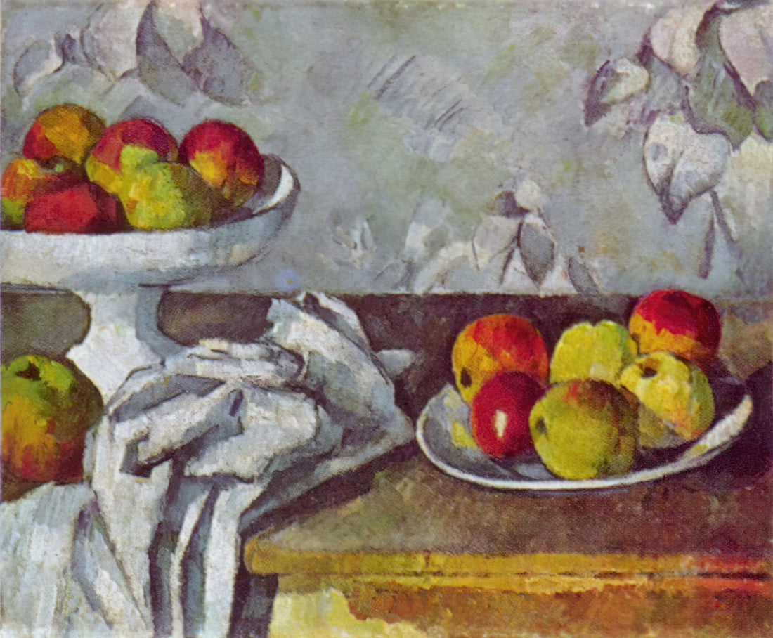 Cézanne Posters: The Timeless Appeal of a Post-Impressionist Master - Still life with apples and fruit bowl by Paul Cézanne