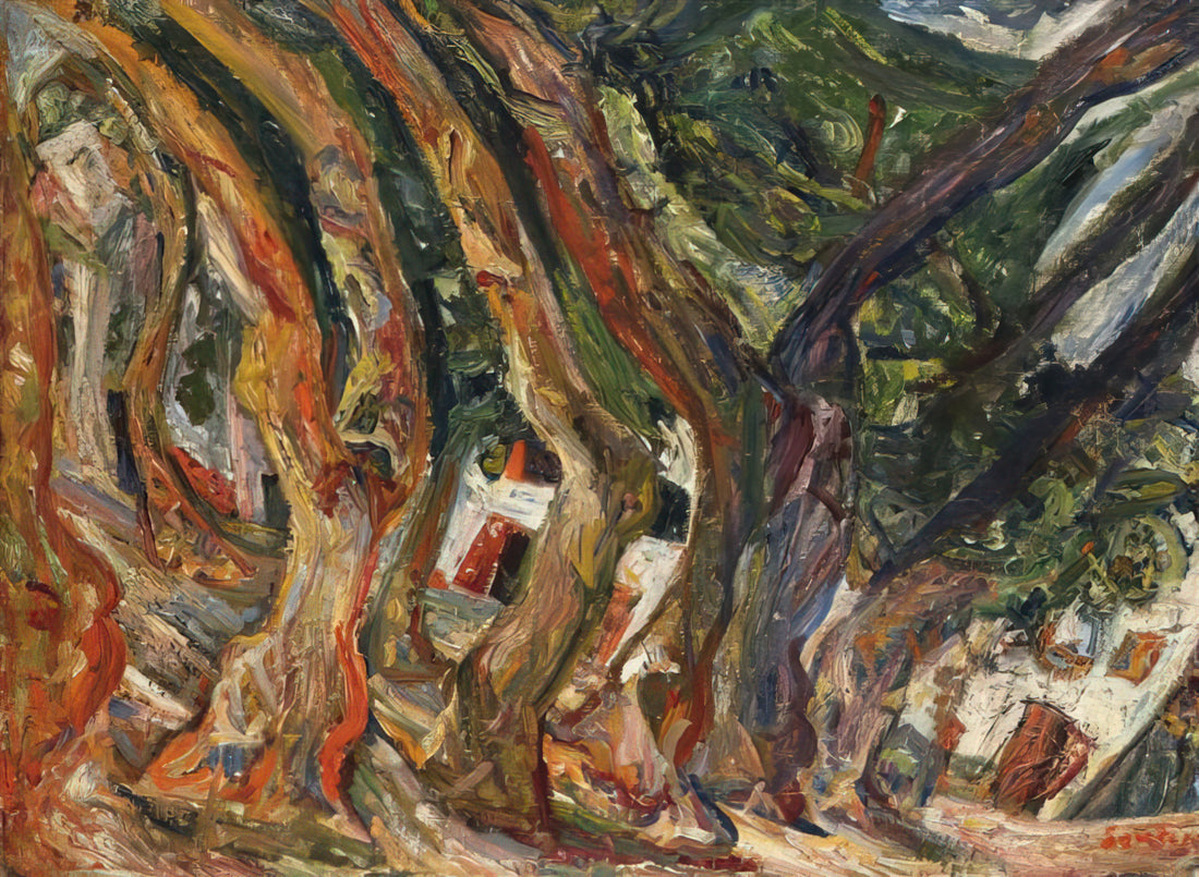 Chaim Soutine: The Tormented Genius of Expressionist Painting - PLANE TREES AT CERET 1920 0 by Chaim Soutine