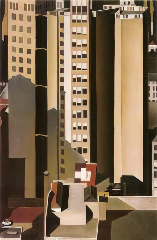 Charles Sheeler Art: Precisionism, Photography, and the Modern American Landscape - Skyscrapers - 1922 by Charles Sheeler