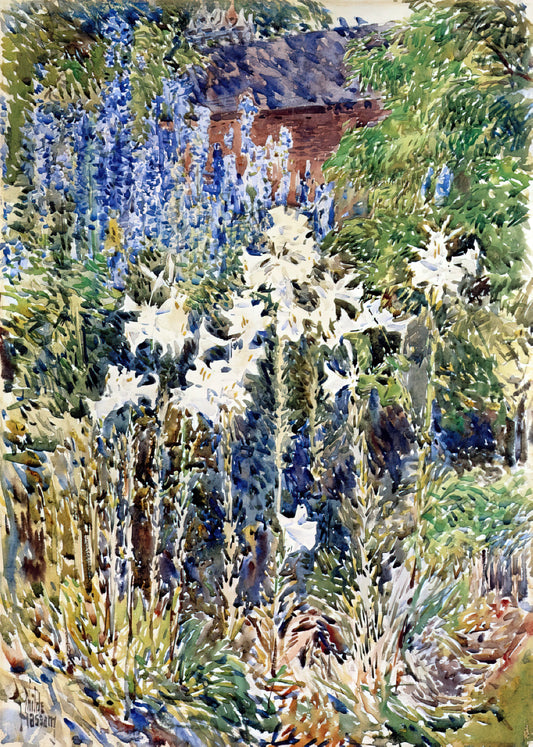 Childe Hassam Posters: Collecting American Impressionism's Vibrant Legacy - Flower Garden by Childe Hassam