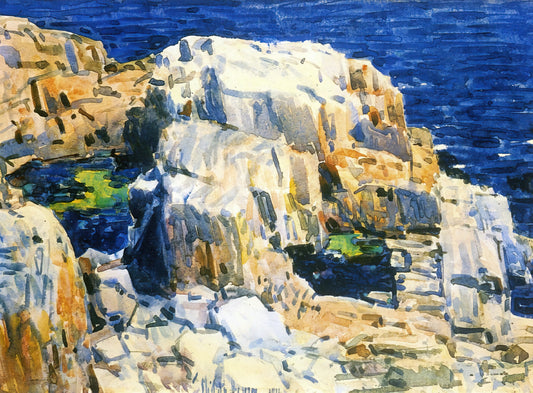 Childe Hassam: The American Impressionist Master of Light and Urban Scenes - Rocks at Appledore by Childe Hassam