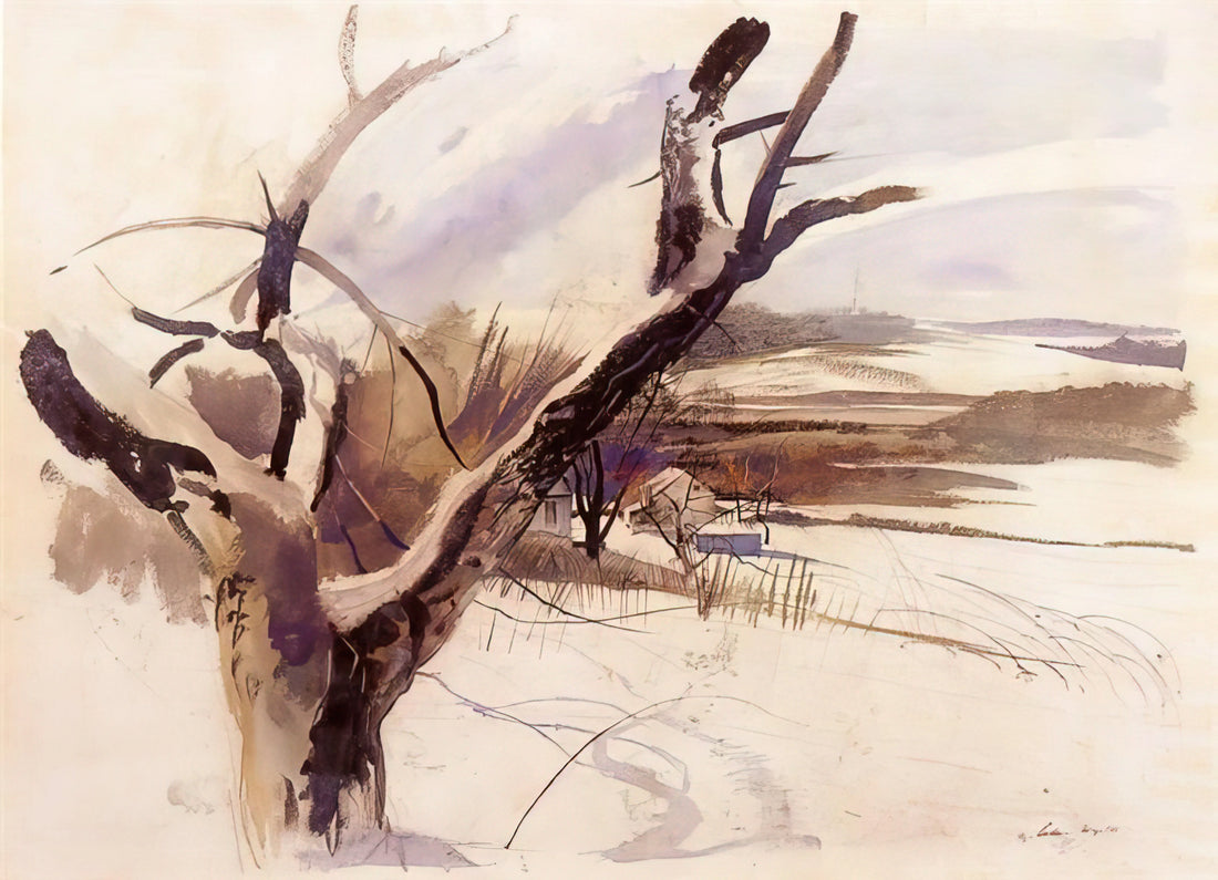 Christina's World Price: Understanding the Value of Andrew Wyeth's Masterpiece - WINTER FARM SCENE by Andrew Wyeth