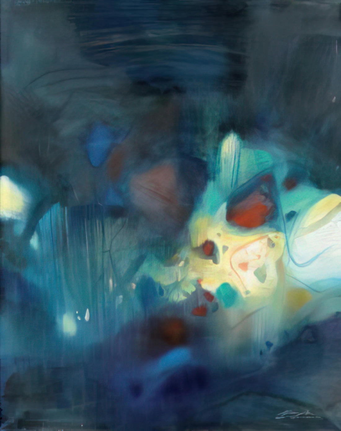 Chu Teh Chun Print: The Abstract Master's Legacy in Museum-Quality Reproductions - CLAIR D OBSCURITE 1988 by Chu teh Chun
