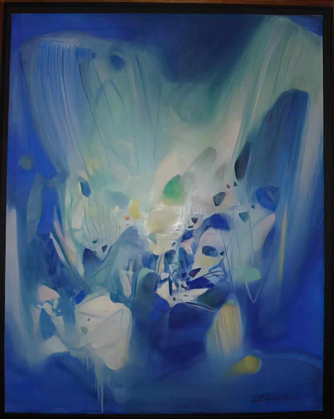 Chu Teh-Chun: The Master of Lyrical Abstraction and His Enduring Legacy - DOMINANT BLEU 1990 by Chu teh Chun