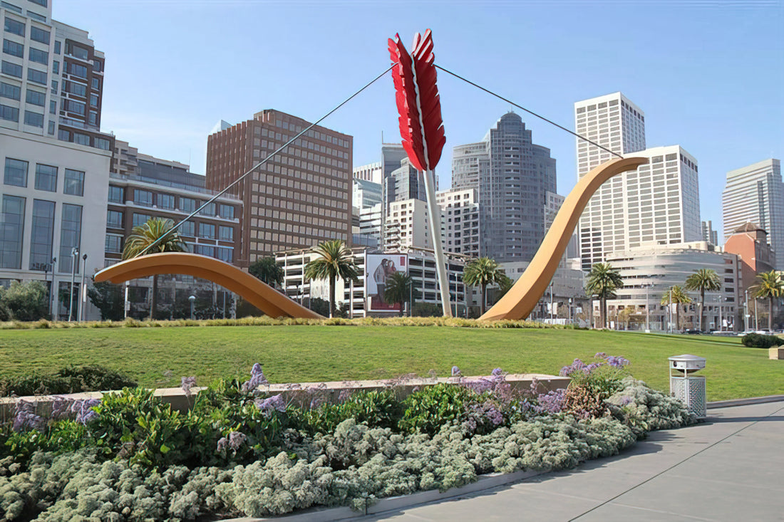 Claes Oldenburg's Most Famous Artwork: The Monumental Poetry of Everyday Objects - CUPID S SPAN COLLABORATION WITH VAN BRUGGEN 2002 by Claes Oldenburg
