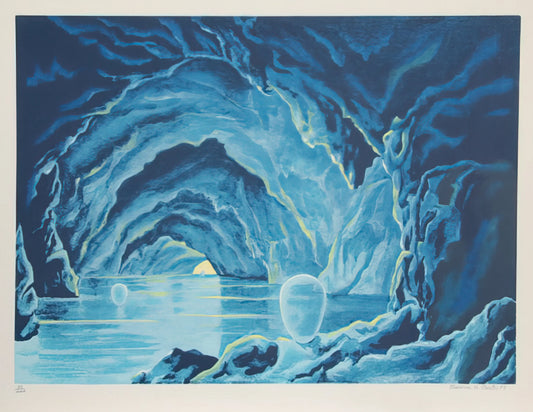 Clarence Holbrook Carter Brushed Aluminum Print: A Collector's Guide to Modern American Surrealism - Pilgrimage #6 - 1977 by Clarence Holbrook Carter