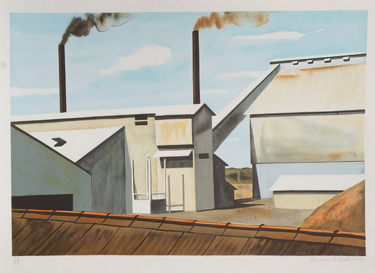 Clarence Holbrook Carter Canvas: The Surrealist Master of American Modernism - Factory - 1980 by Clarence Holbrook Carter