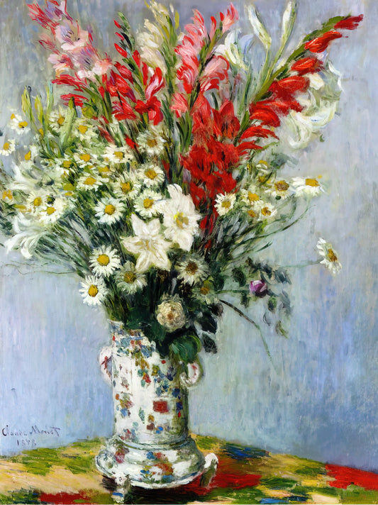 Claude Monet Framed: A Curator's Guide to Displaying Impressionist Masterpieces - Bouquet of Gadiolas, Lilies and Dasies by claude monet