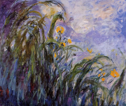 Claude Monet Nymphéas Print: A Guide to Owning Water Lily Masterpieces - Yellow Irises by claude monet