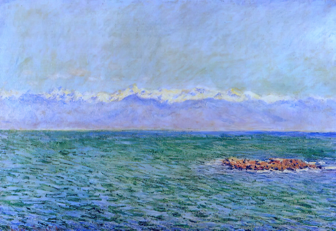 Claude Monet Poster: A Curated Guide to Museum-Quality Art Prints - The Sea and the Alps by claude monet