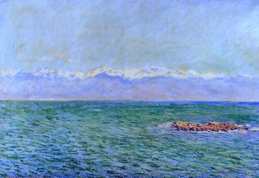 Claude Monet Poster: A Curated Guide to Museum-Quality Art Prints - The Sea and the Alps by claude monet