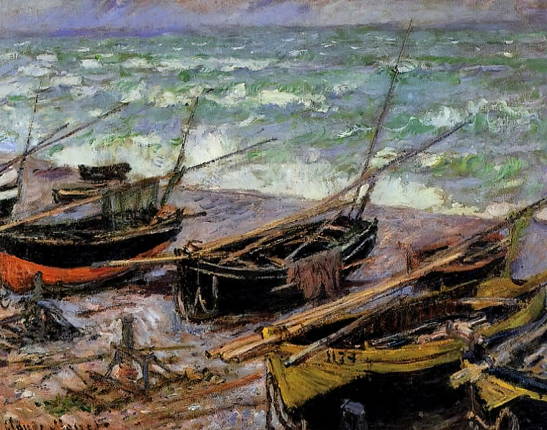 Claude Monet Posters: Capturing Impressionism's Light for Your Space - Fishing Boats by claude monet