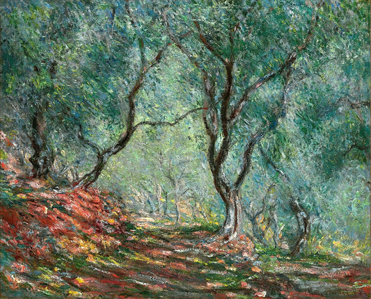 Claude Monet Water Lilies 1907: A Masterpiece of Impressionist Vision - Olive Tree Wood in the Moreno Garden by claude monet