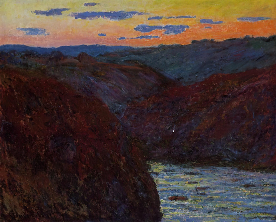 Claude Monet Woman Seated Under the Willows: A Masterpiece of Impressionist Intimacy - Valley of the Creuse, Sunset by claude monet