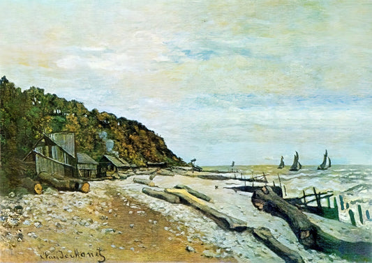 Claude Monet: The Visionary of Light and Impressionism - Boatyard near Honfleur by claude monet
