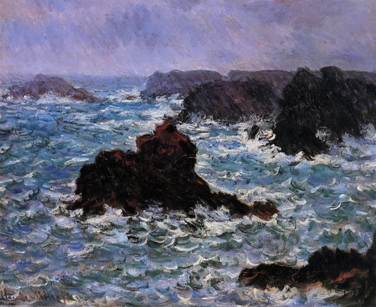 Claude Monet's Famous Artworks: A Curated Guide to His Masterpieces - Belle-Ile, Rain Effect by claude monet
