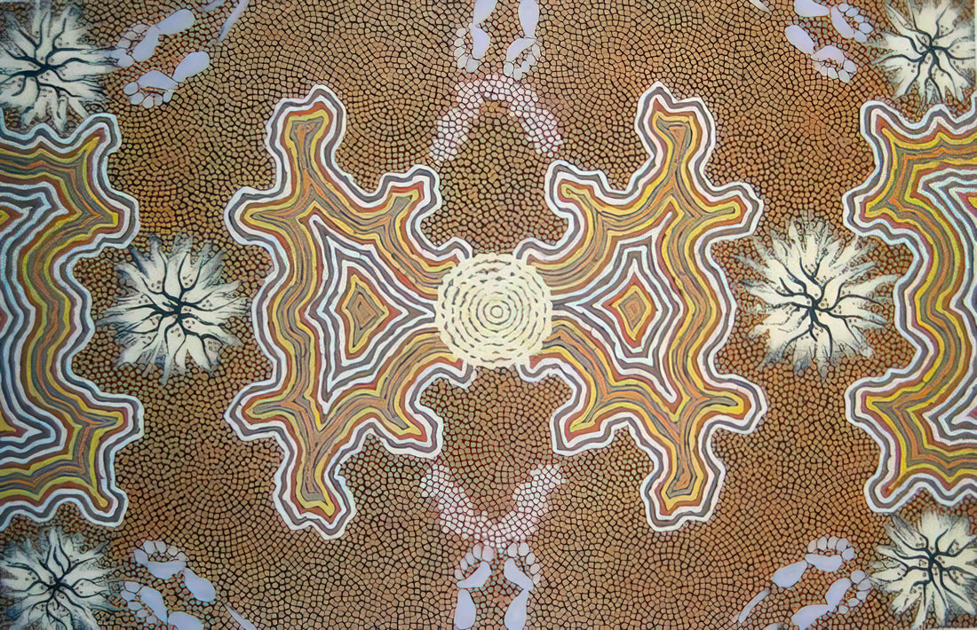 Clifford Possum Tjapaltjarri Posters: Collecting the Legacy of an Aboriginal Art Master - Men's Dreaming - 1994 by Clifford Possum Tjapaltjarri